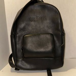 Qualtrics leather, waterproof backpack